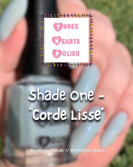 Three Hearts Polish – Corde Lisse (Creme/Shimmer) - Overpour Shade