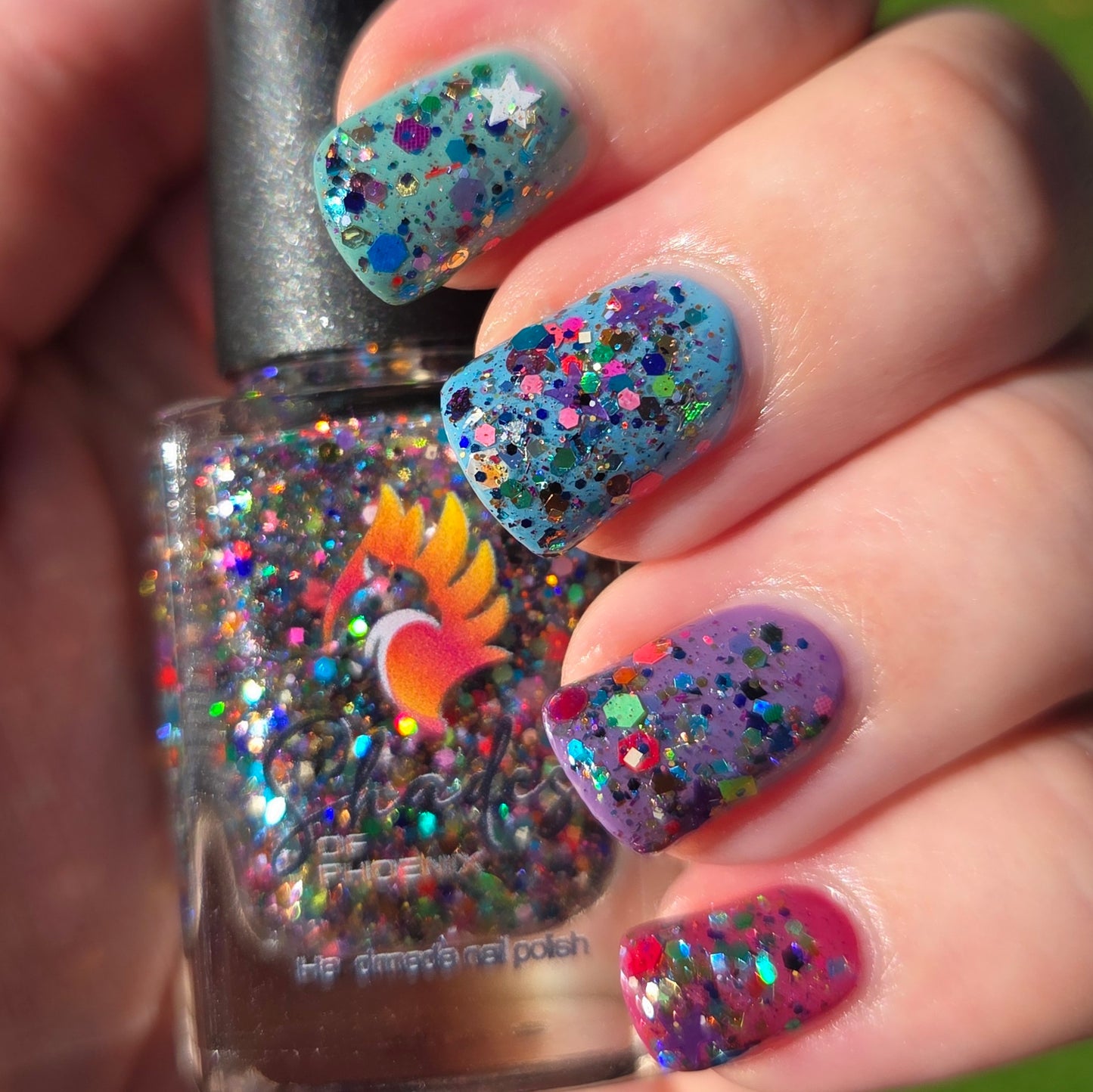 Shades of Phoenix – Carnival Confetti (Glitter Topper) - Overpour Shade