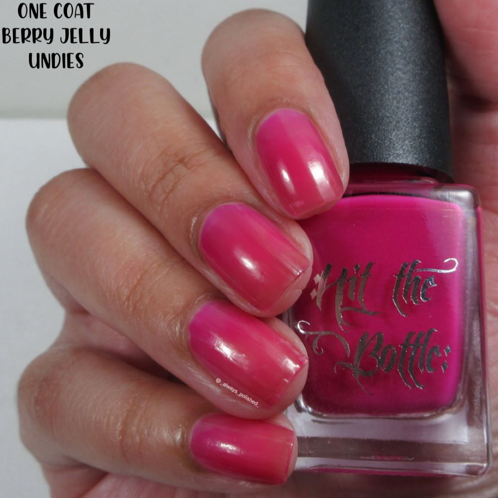 Hit The Bottle - Berry Jelly Undies - Pink peel off base coat