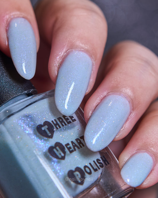 Three Hearts Polish – Corde Lisse (Creme/Shimmer) - Overpour Shade