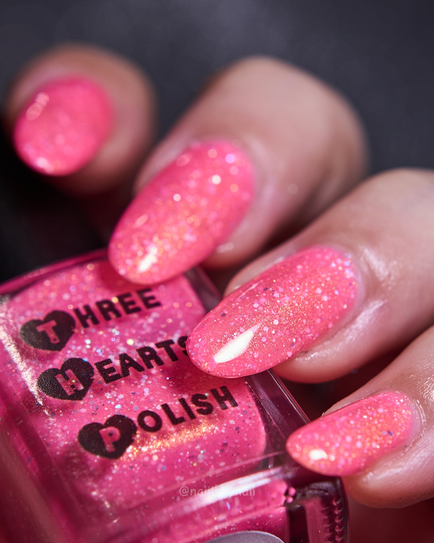 Three Hearts Polish – Aerial Orb (Neon/Shimmer/Glitter) - Overpour shade
