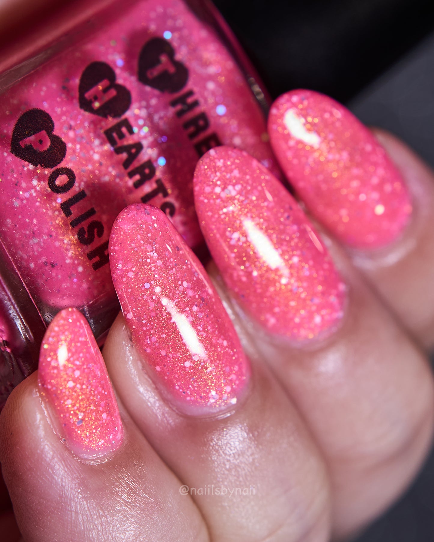 Three Hearts Polish – Aerial Orb (Neon/Shimmer/Glitter) - Overpour shade