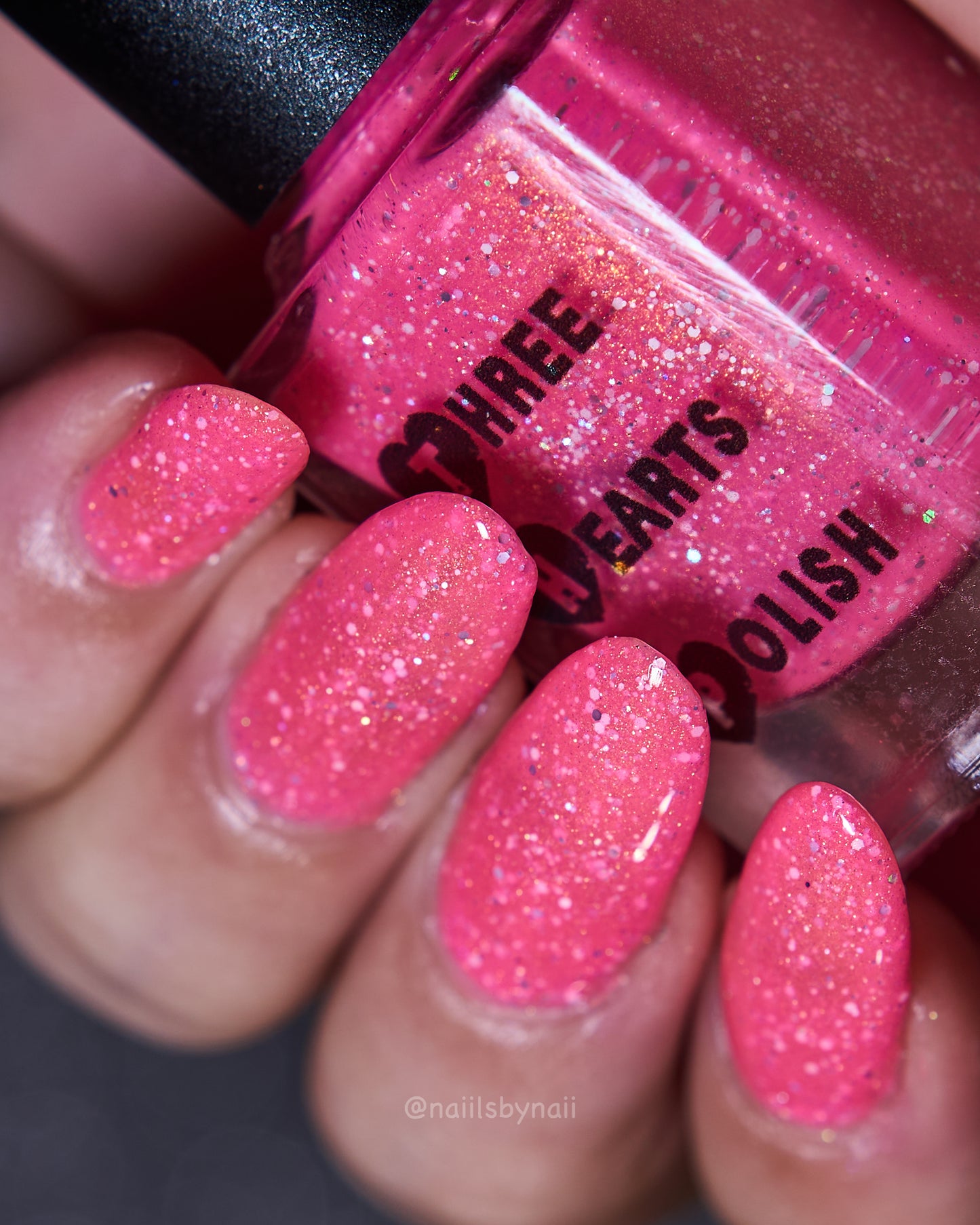 Three Hearts Polish – Aerial Orb (Neon/Shimmer/Glitter) - Overpour shade