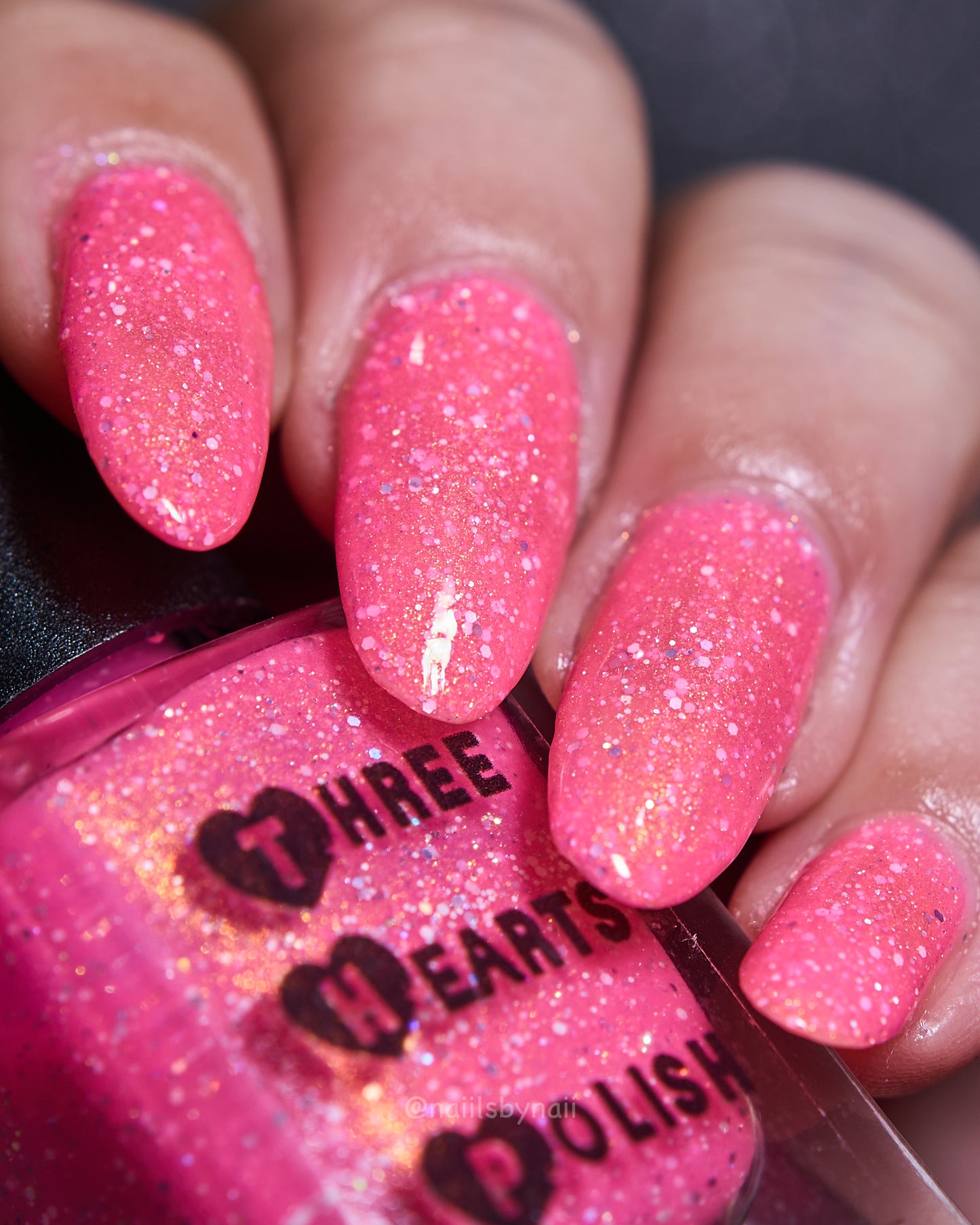 Three Hearts Polish – Aerial Orb (Neon/Shimmer/Glitter) - Overpour shade