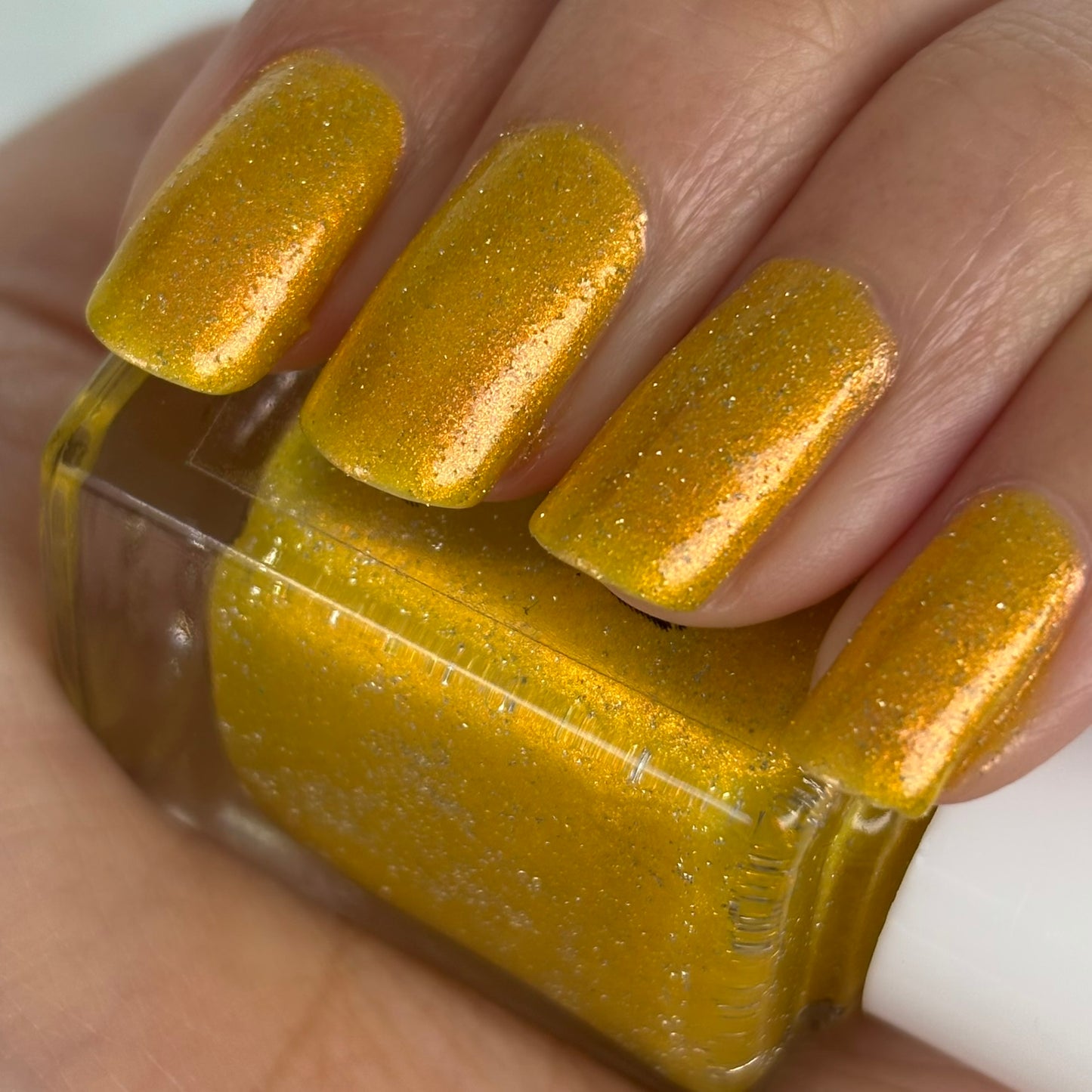⭐Gallivanting Nails - Sherbet Lemon - Overpour Shade - (Shimmer/Reflective Glitter)