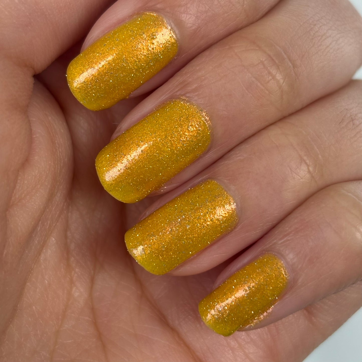 ⭐Gallivanting Nails - Sherbet Lemon - Overpour Shade - (Shimmer/Reflective Glitter)
