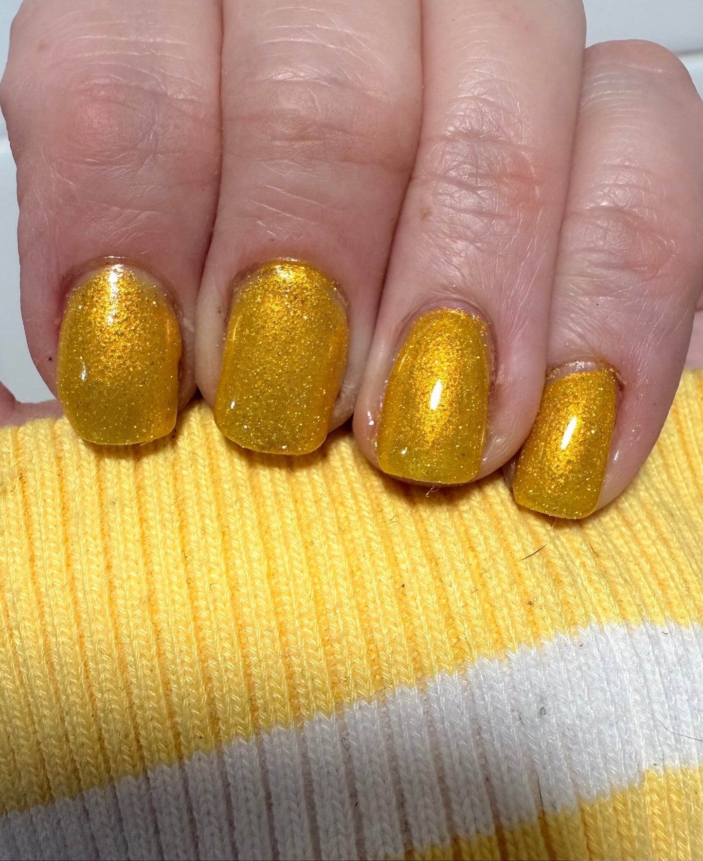 ⭐Gallivanting Nails - Sherbet Lemon - Overpour Shade - (Shimmer/Reflective Glitter)
