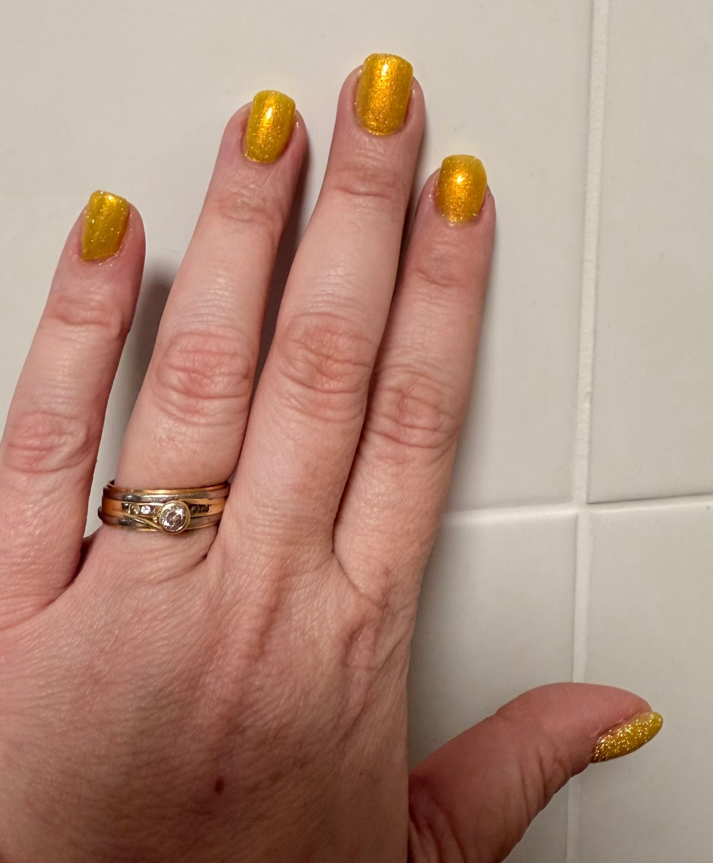 ⭐Gallivanting Nails - Sherbet Lemon - Overpour Shade - (Shimmer/Reflective Glitter)