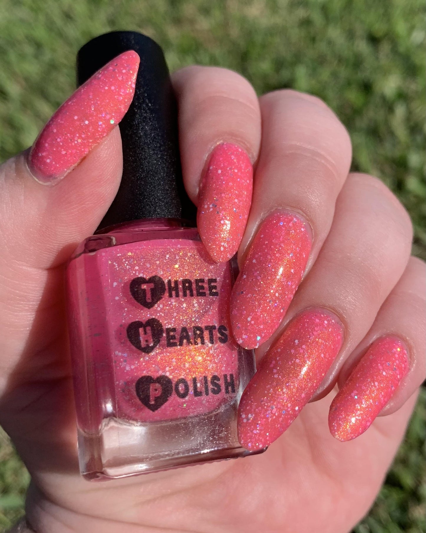 Three Hearts Polish – Aerial Orb (Neon/Shimmer/Glitter) - Overpour shade