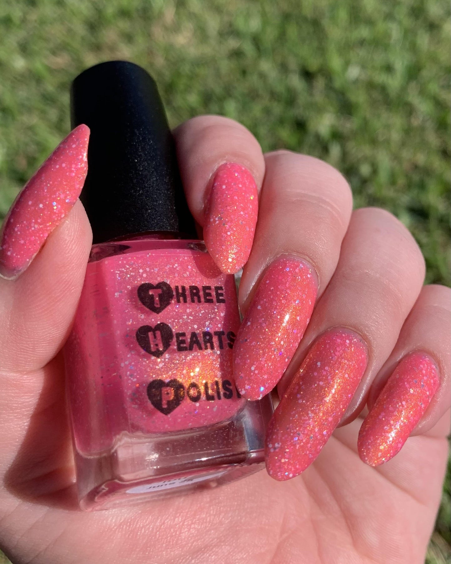 Three Hearts Polish – Aerial Orb (Neon/Shimmer/Glitter) - Overpour shade
