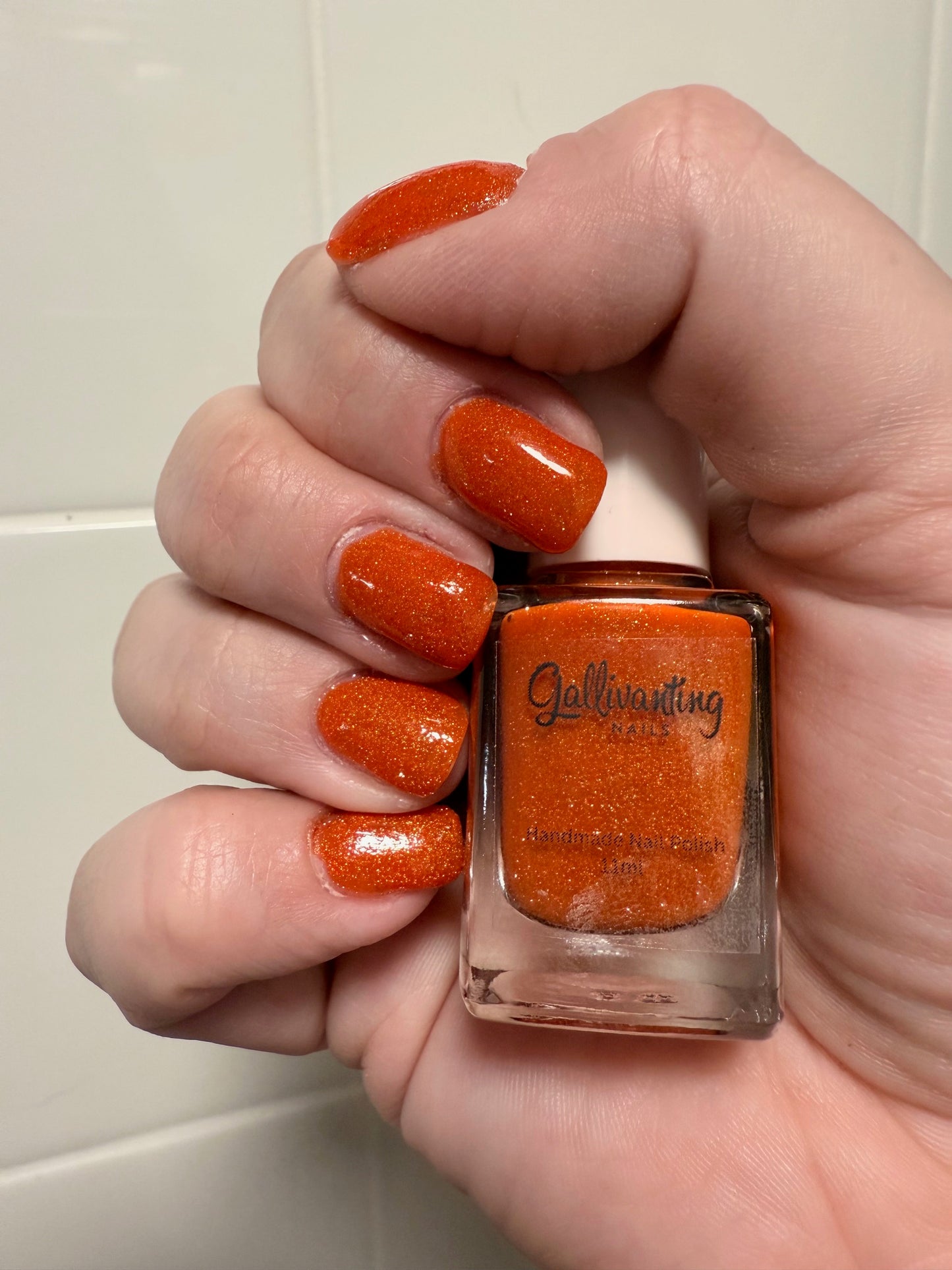 ⭐ Gallivanting Nails – Orange You Scared Yet? (Crelly/Glitter)