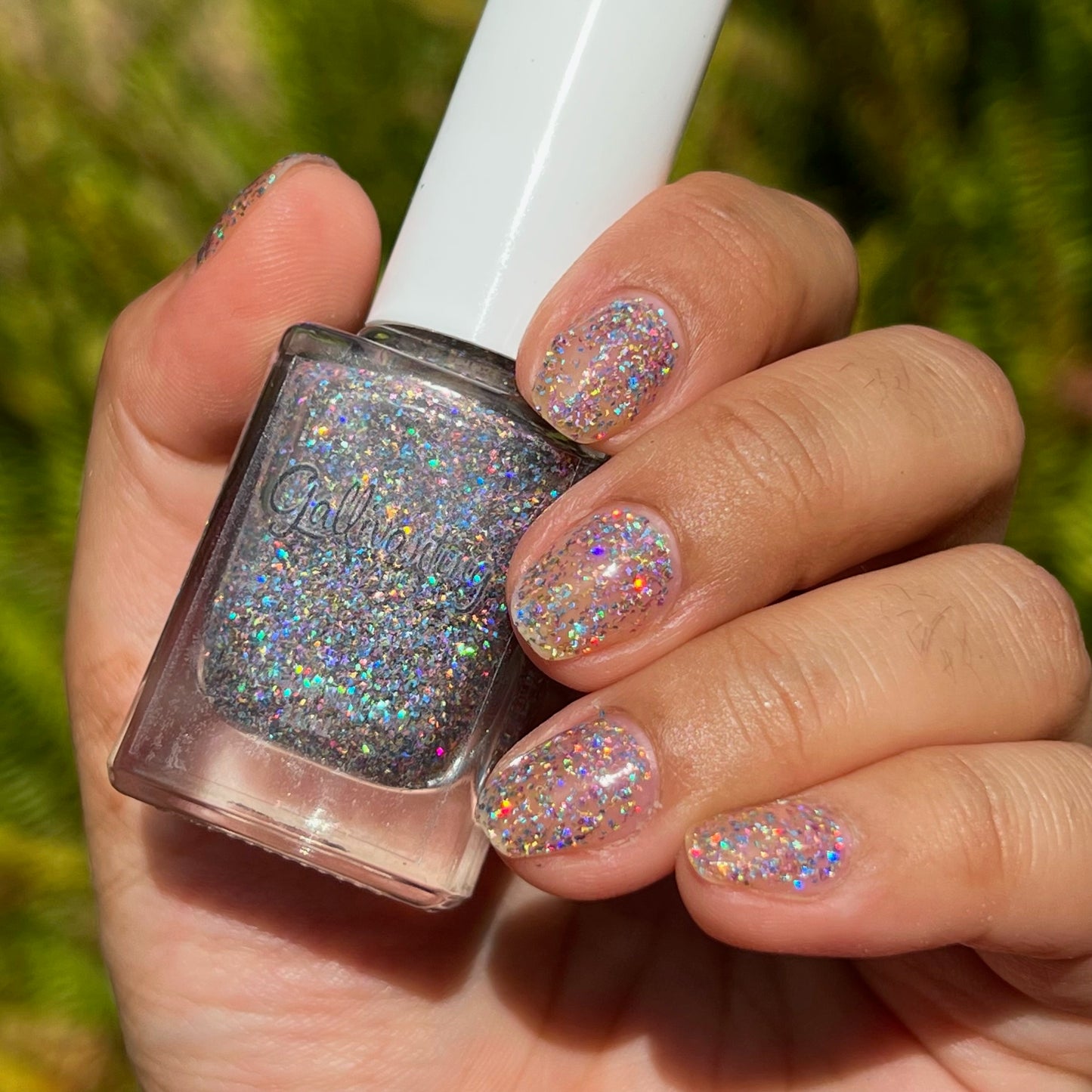 Rainbow Flakie Holo Topper (Gallivanting Nails)