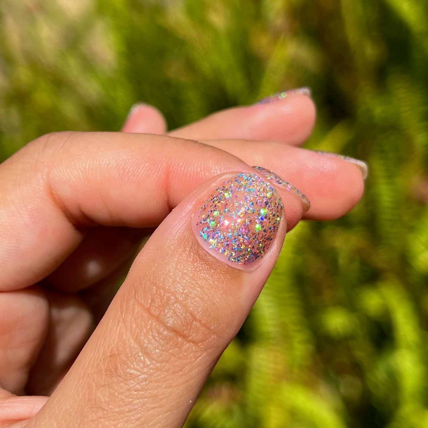 Rainbow Flakie Holo Topper (Gallivanting Nails)