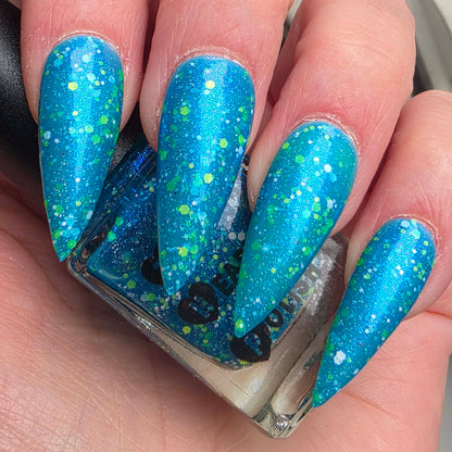 Three Hearts Polish - Oh...My...Smurf (Crelly/Glitter) (Overpour Shade)
