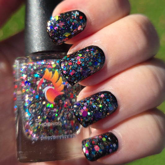 Shades of Phoenix – Carnival Confetti (Glitter Topper) - Overpour Shade