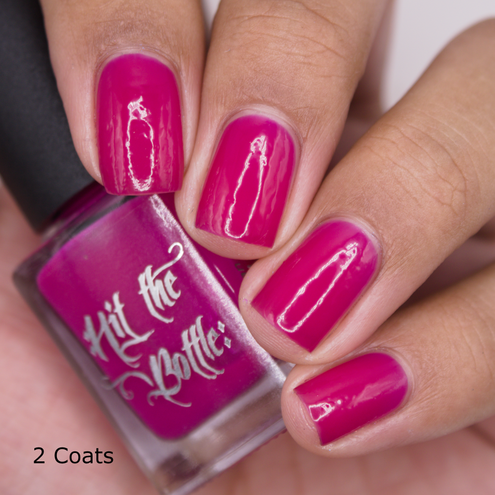 Hit The Bottle - Berry Jelly Undies - Pink peel off base coat