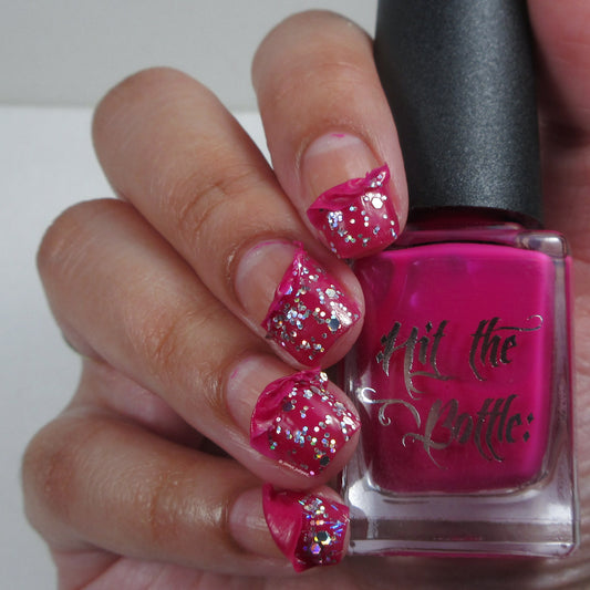 Hit The Bottle - Berry Jelly Undies - Pink peel off base coat