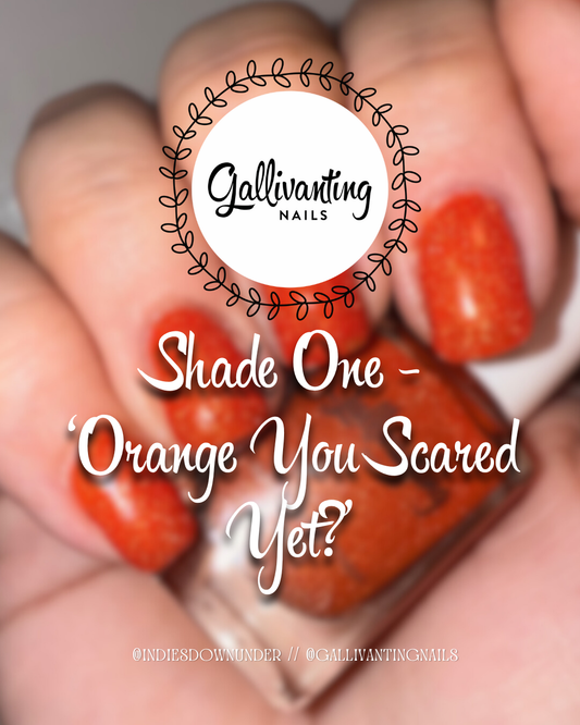 ⭐ Gallivanting Nails – Orange You Scared Yet? (Crelly/Glitter)