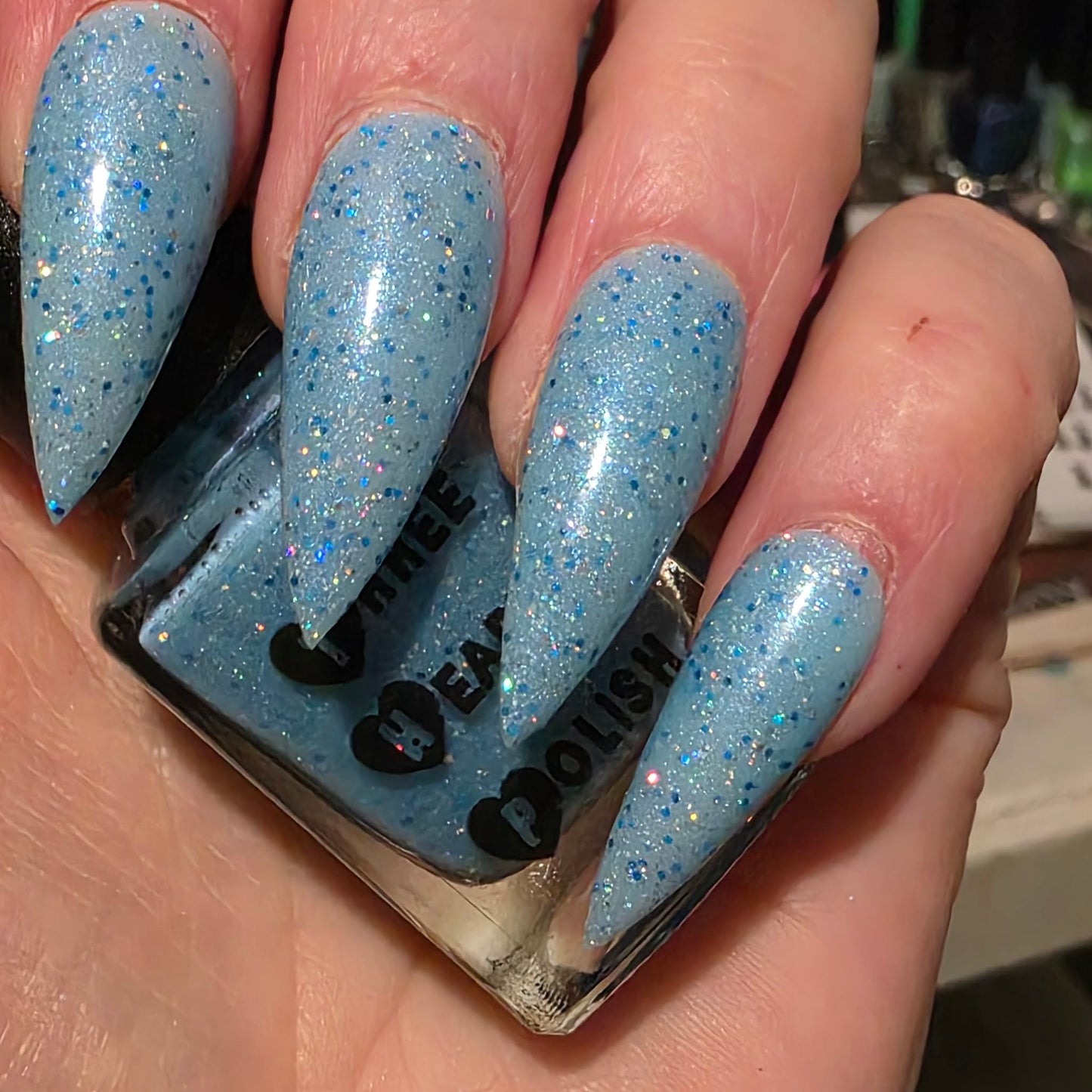 ⭐Three Hearts Polish - Just A Girl (Crelly/Glitter) Overpour Shade