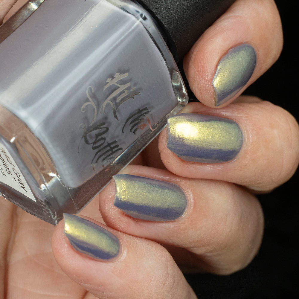 Hit The Bottle - Mid Grey Undies - Pink peel off base coat