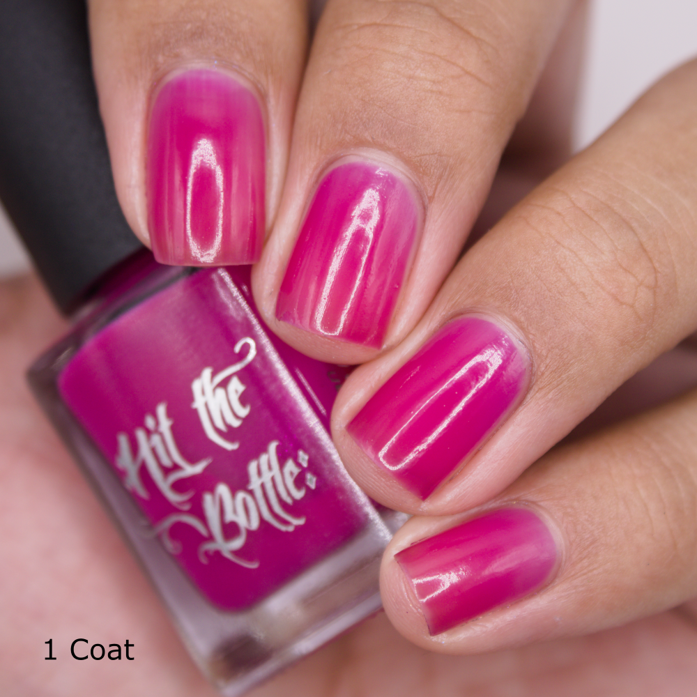 Hit The Bottle - Berry Jelly Undies - Pink peel off base coat