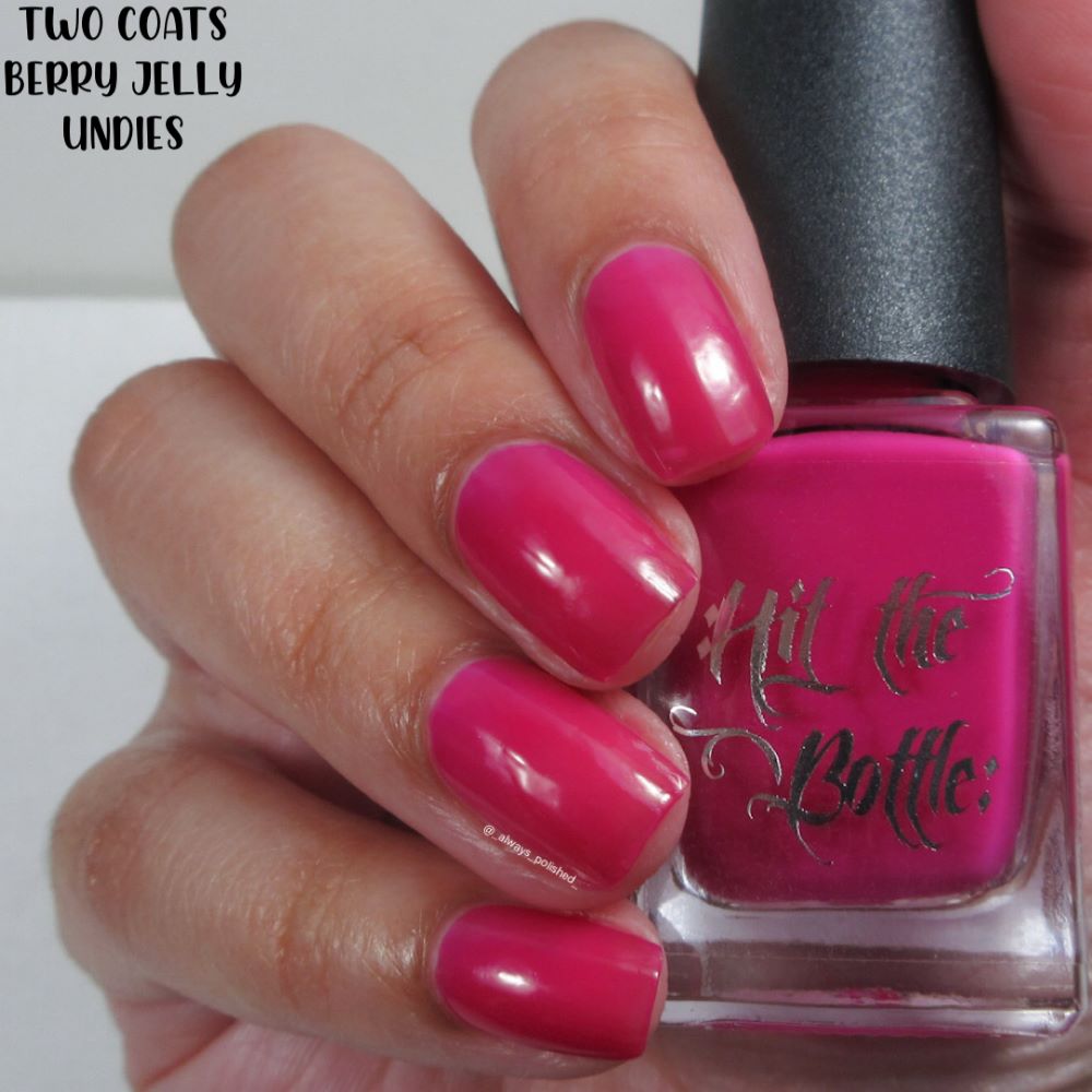 Hit The Bottle - Berry Jelly Undies - Pink peel off base coat