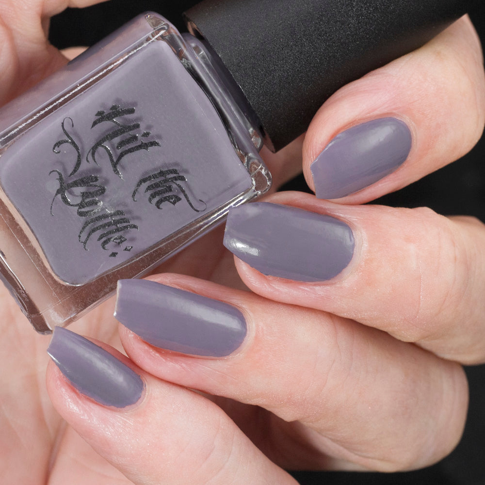 Hit The Bottle - Mid Grey Undies - Pink peel off base coat