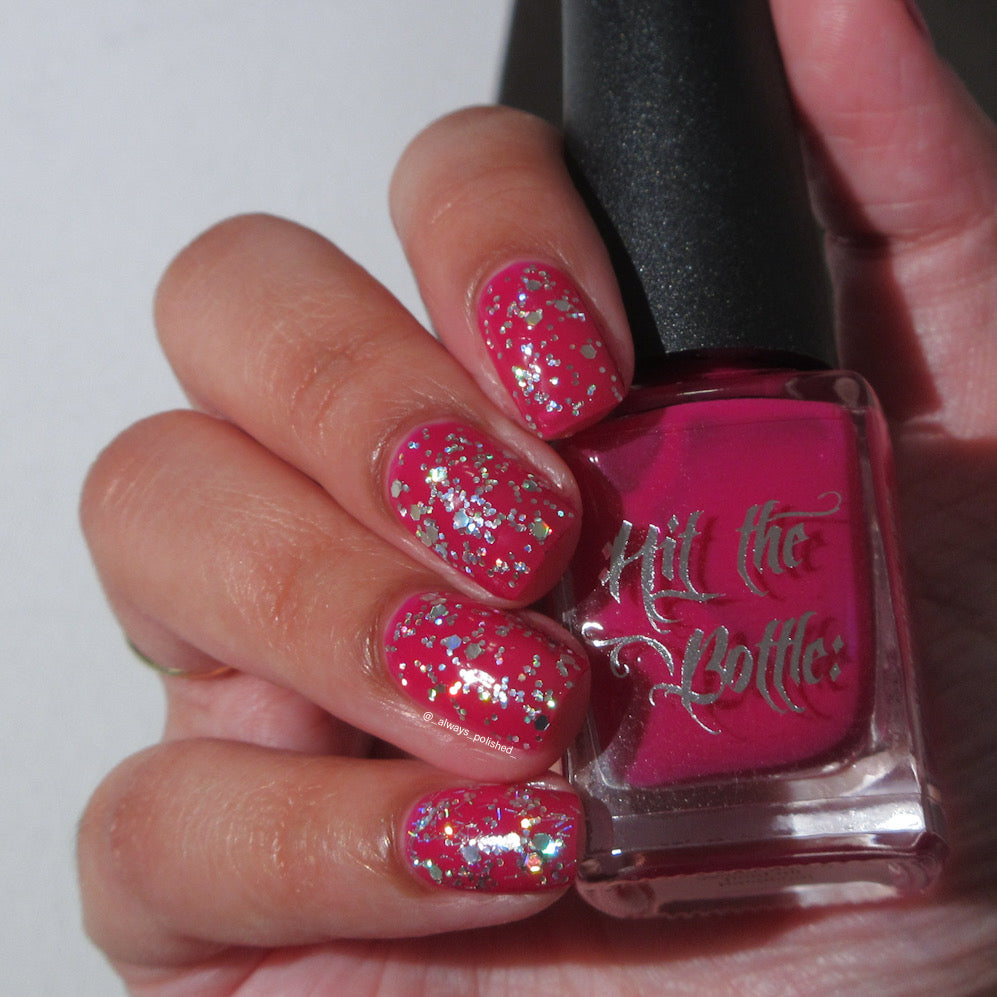 Hit The Bottle - Berry Jelly Undies - Pink peel off base coat