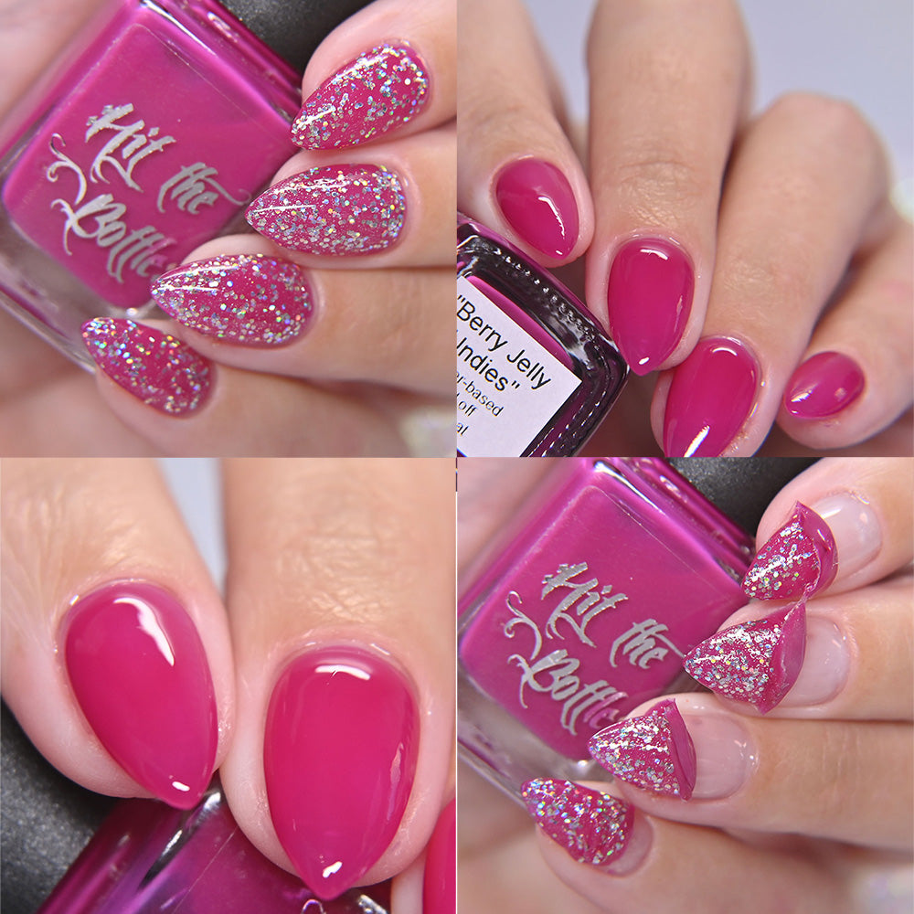 Hit The Bottle - Berry Jelly Undies - Pink peel off base coat