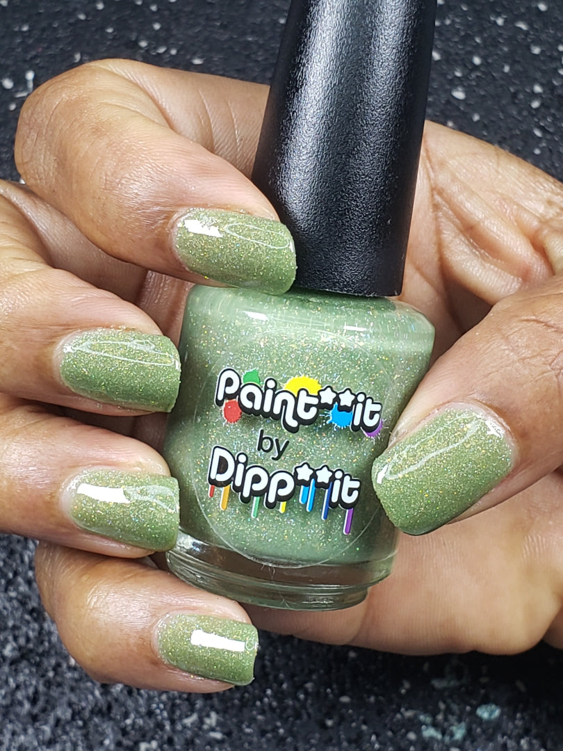⭐Paint It By Dipp It - Green Gums (Flakies/Holo) Overpour shade