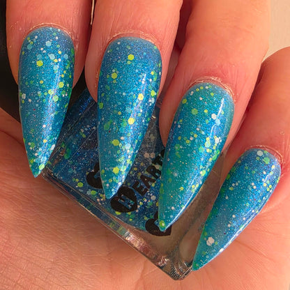 Three Hearts Polish - Oh...My...Smurf (Crelly/Glitter) (Overpour Shade)